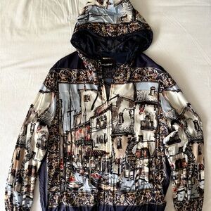 Dolce & Gabbana Artistic Print Jacket in Blue and White